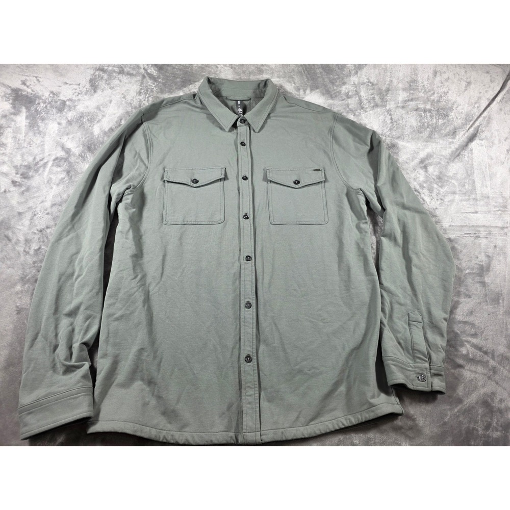 Vuori Boulevard Shirt Jacket Shacket Mens XL Stormy Green L/S V281 Stretch